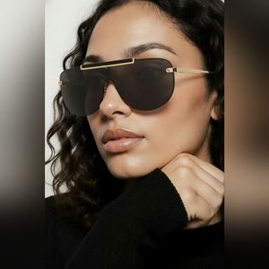 Versace Gold and Black Sunglasses